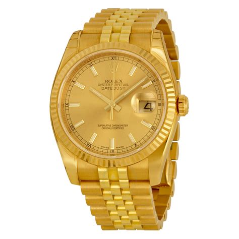 rolex golden watch for men|all gold rolex men's.